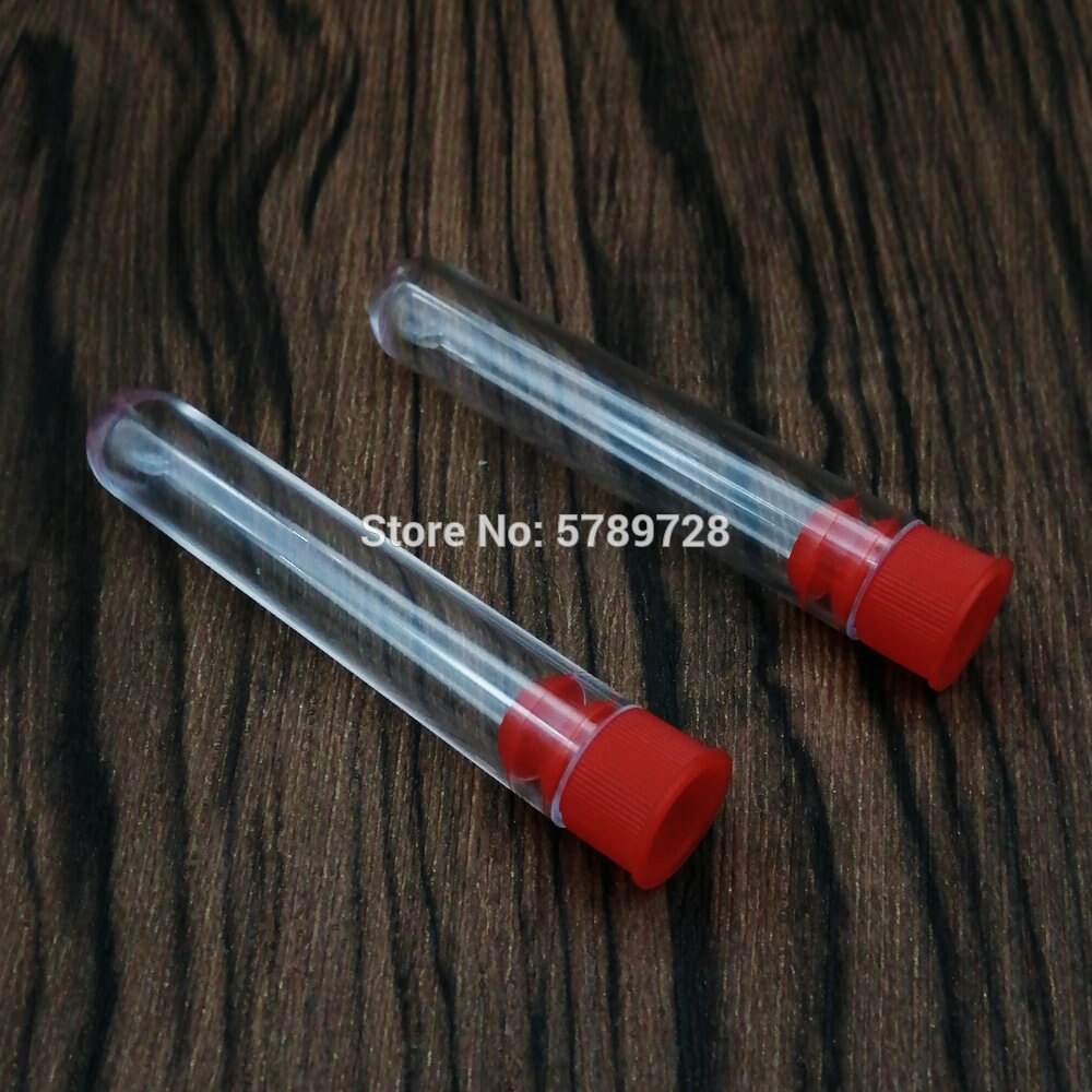 20Pcs 12*60mm Clear Plastic Test Tubes Vials With ... – Vicedeal