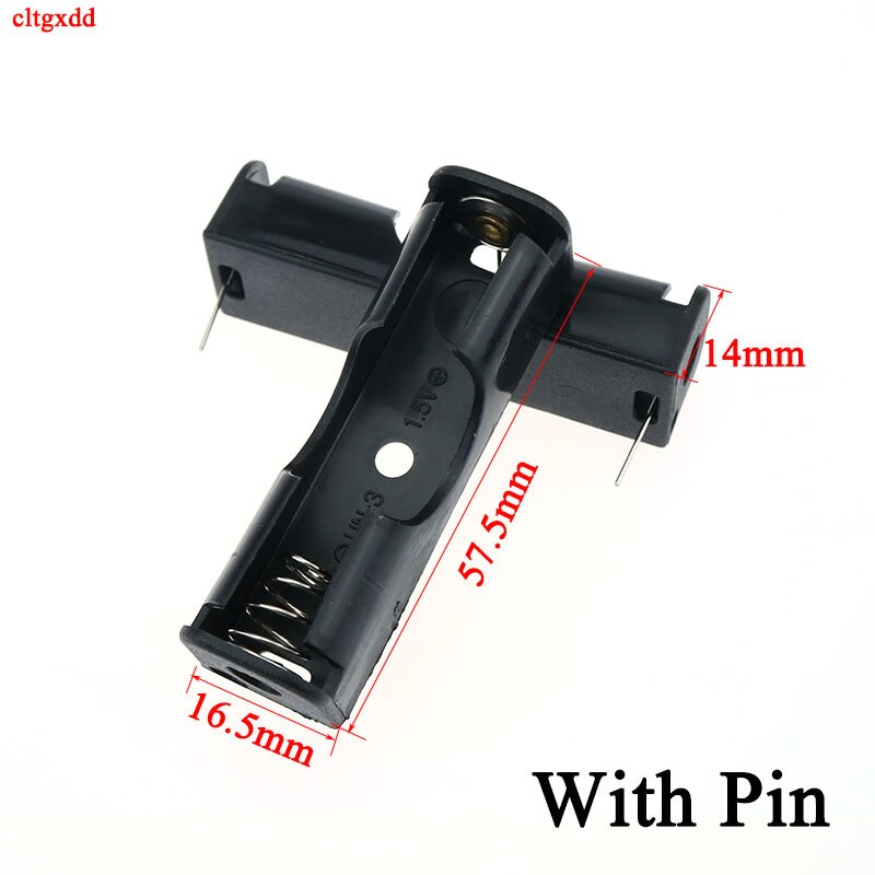 1Pcs Single Slot AA Battery Holder Spring Case Box Clip With Pin Connecting Solder for 1.5V AA Batteries Power Supply: 57.5x16.5x14mm