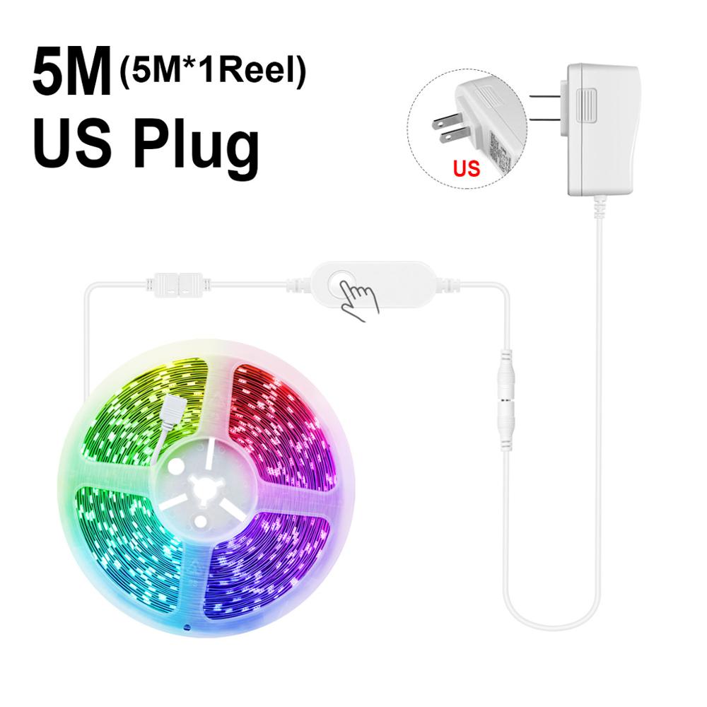 WIFI Neon Light 5050 Smart RGB Lights , Tuya Indoor Decoration Lighting work with Alexa Google Home , Neon LED Diode String Lamp: 5m US Plug 110V