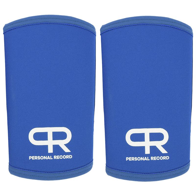 PR Premuim-Manga de codo para gimnasio, almohadillas deportivas de neopreno de 7mm, soporte para levantamiento de pesas, Crossfit, Protector de entrenamiento, 1 par: XXS / Azul