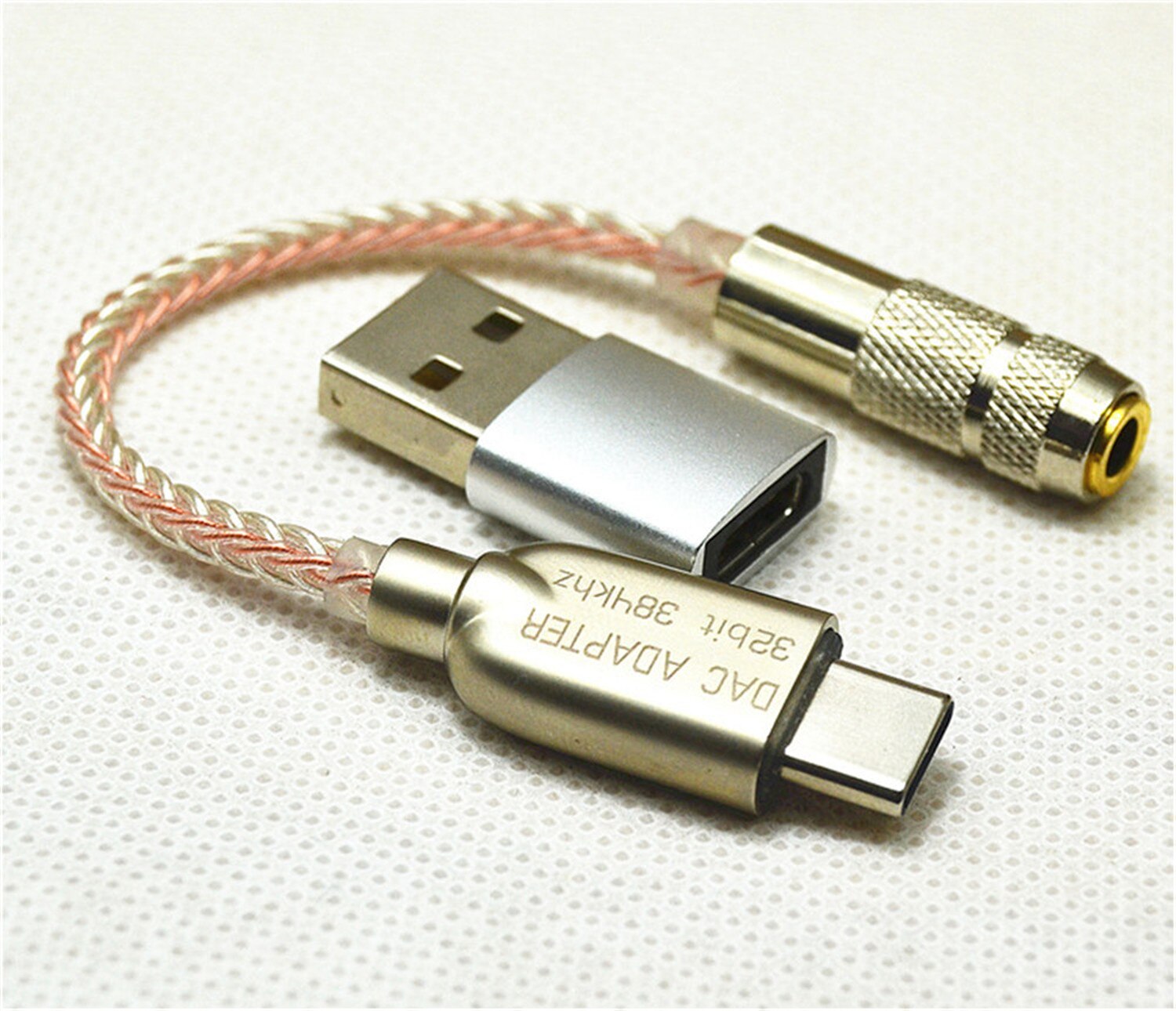 USB C DAC Headphone Adapter Portable 32bit386kHz Hifi DSD600ohm High Resistance Amplifier-Type C to 3.5mm Jack Adapter - ALC5686