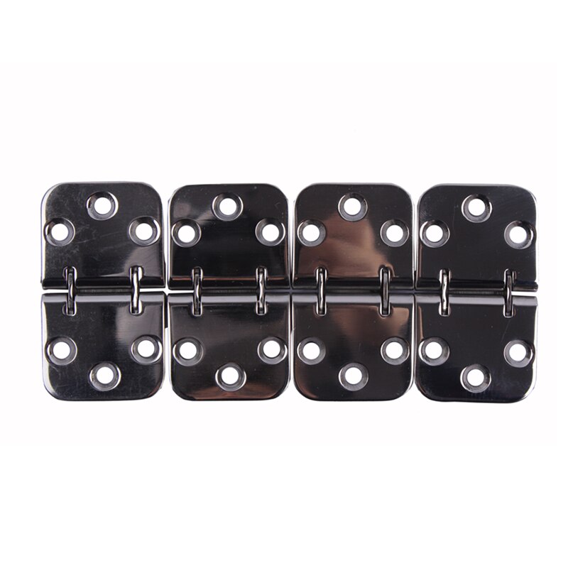 4 pieces Marine hardware Flush Hinges 316 Stainless Steel Door Hinges Polished Silver for Boat Marine Door Compartment