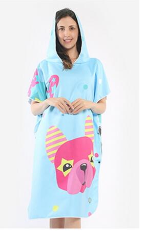 Micrfiber Quick Drying Changing Robe Swimming Surf Beach Poncho Towel Portable Soft Bath Towels With Cloak Bathrobe Home Textile: 14