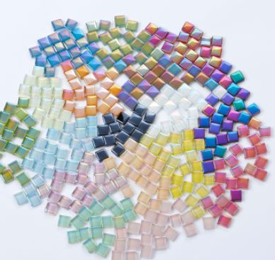 Tuile mosaïque mini verre cristal gratuit | Matériau artisanal, carrelage fait à la main, mini micro pierre libre, bricolage 200 pièces: type12