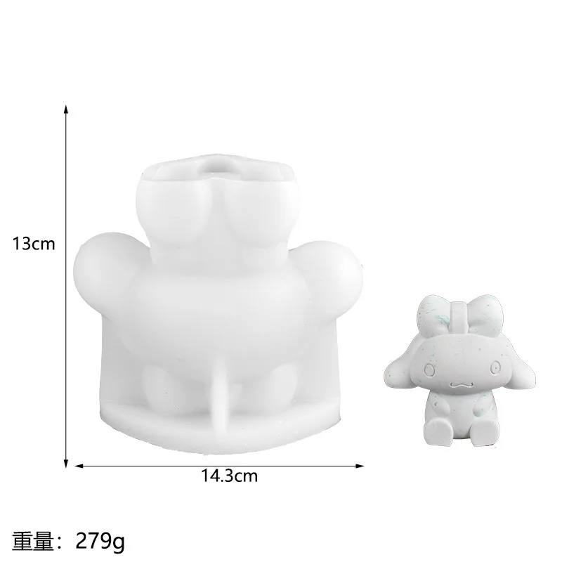 3D Cartoon Animal Candle Silicone Mold for Handmade Chocolate Decoration Gypsum Aromatherapy Soap Resin Candle Silicone Mould: Burgundy