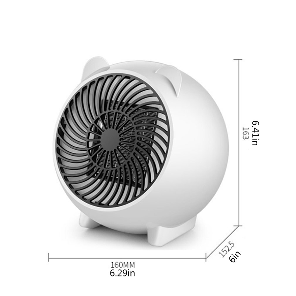 Small Fan Heater Electric Fan Heater Portable Fan Heating Space Heater Home Office Desktop Heating Warm Air Fan