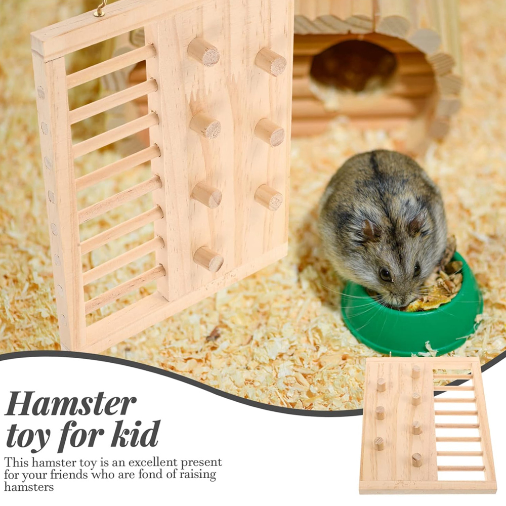 Échelle d'escalade en bois pour Hamster, jouet pont suspendu, planche à sauter, aire de jeux, jouet pour petits animaux, Cage à Hamster, jouet d'aménagement paysager, 1 pièce