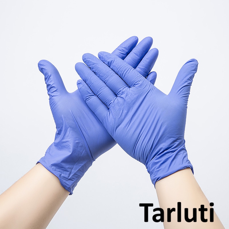 100 pcs/lot Disposable Nitrile Gloves Work Food Prep Cooking Gloves / Kitchen Food Waterproof Service Cleaning Gloves Safety