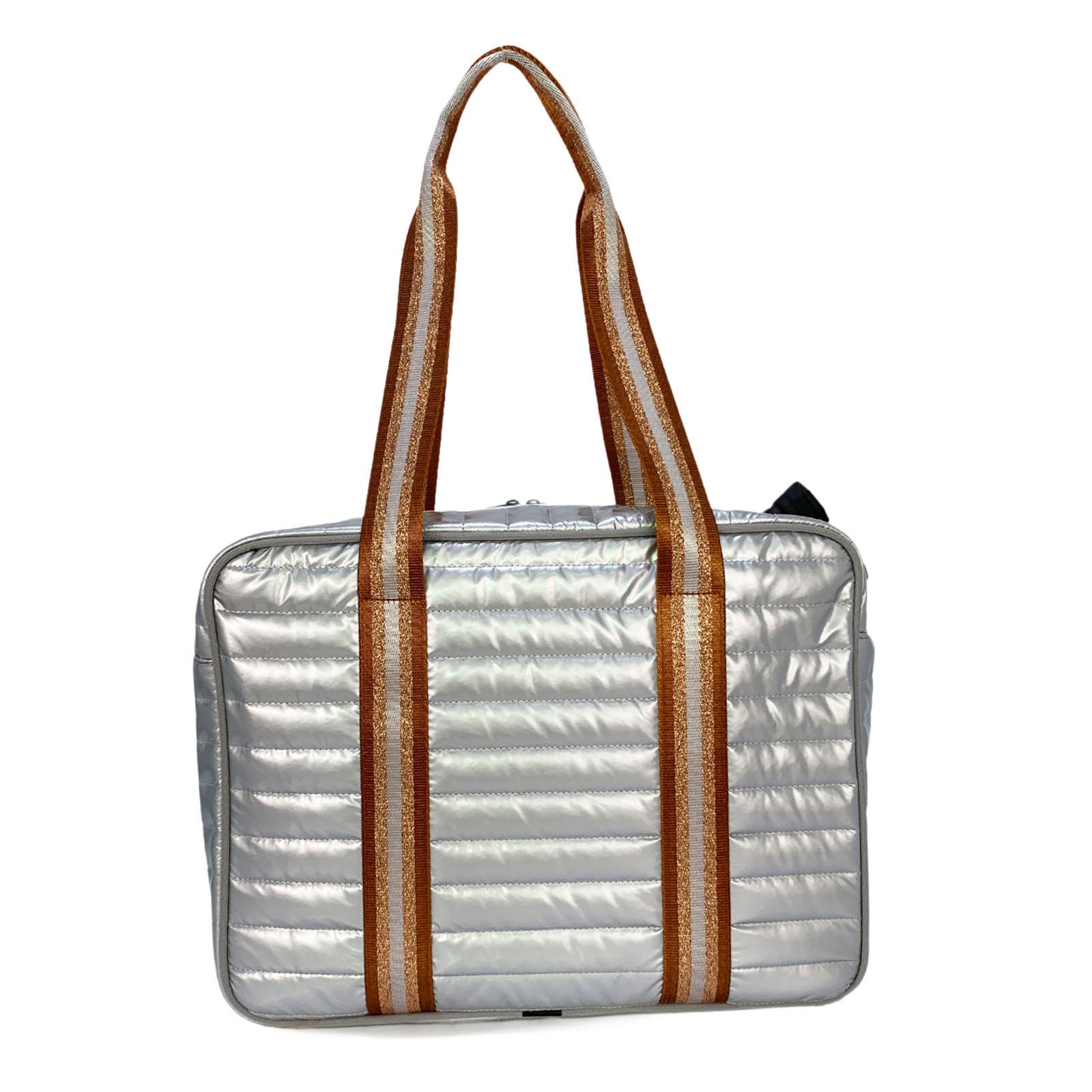 Tennis Bag Badminton Bag Racket Duffel Tennis Racket Shoulder Bag Carrying Tennis Racquet Bag Tennis Tote Bag: silver