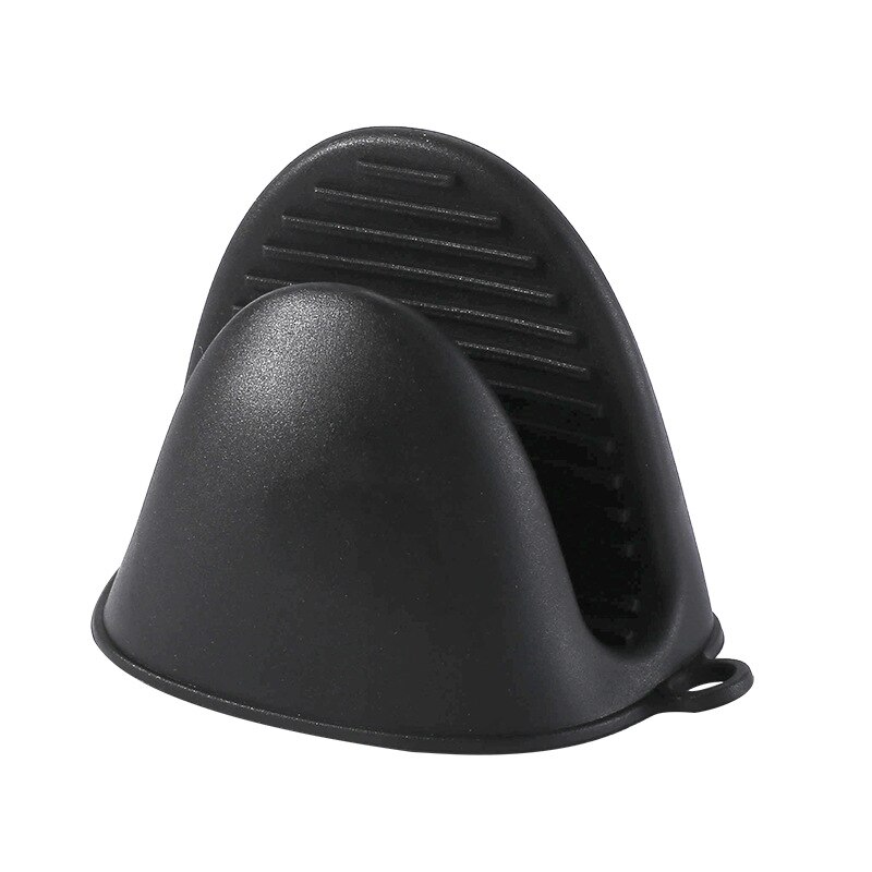 1Pc Kitchen Silicone Heat Resistant Glove Clip Microwave Heat Insulation Non-slip Handle Bowl Pot Clip Cooking Oven Glove: black