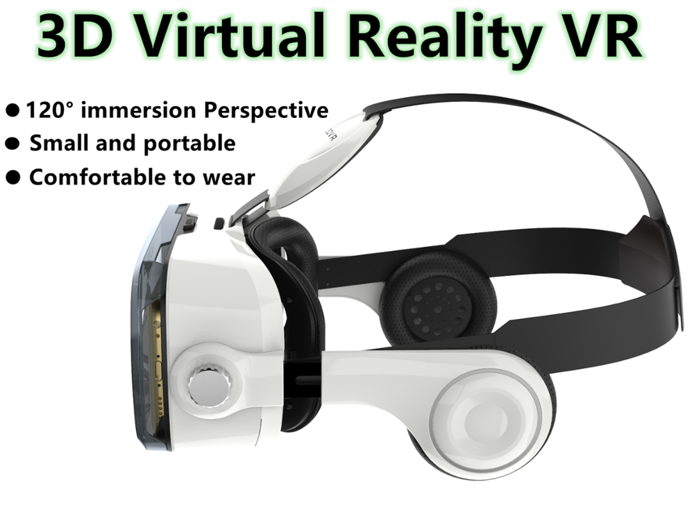 Super Vr Bril Virtual Reality Voor Zte Lg Xiaomi Lenzenvloeistof 3D Movie Play Game Video Headset Vr Goggles Bouwen In 3D Hoofdtelefoon