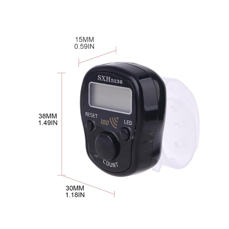 LED Finger Zähler Digitale Elektronische Zähler Runde Spur Handheld Clicker mit Ring Ziffern Anzeige Manuelle Dekompression Werkzeug