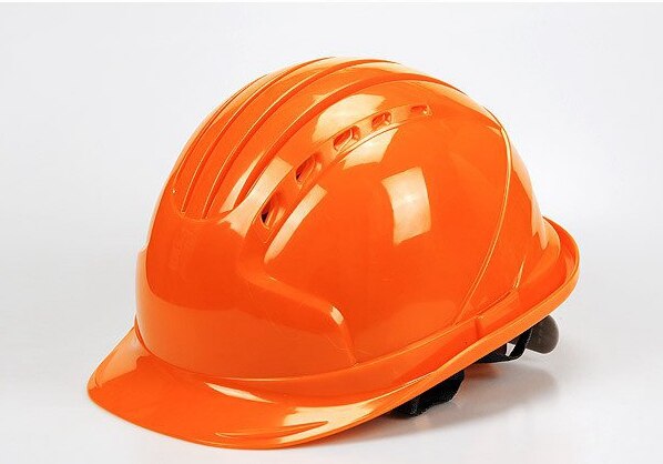 Reflective Safety Helmet Breathable ABS Construction Site Factory Electrically Insulated Anti Smash Labor Protect Safety Helmet: Orange