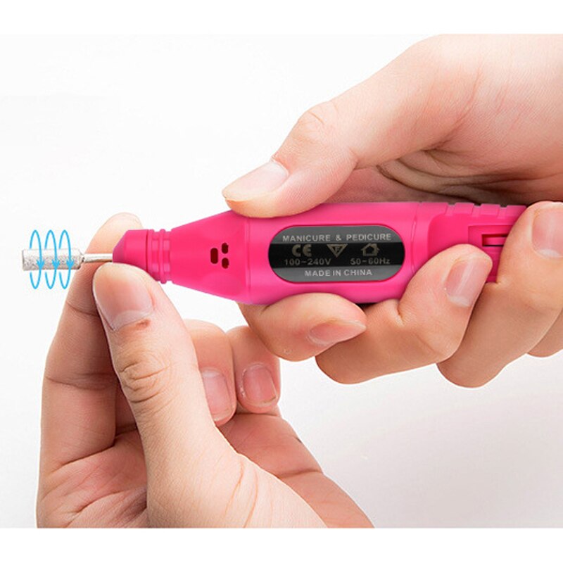 1 Set Electric Nail Drill Machine Manicure Machine Pedicure Drill Set Ceramic Nail File Nail Drill Equipment Tools