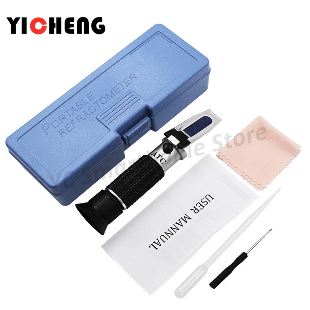 Portable Abbe Refractometer 0-32/80Sugar Meter Refractive Instrument Optical Refraction Food and Beverage Sugar Content Detector