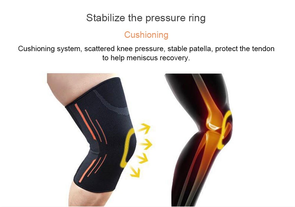 1pc elastiske sports knæpuder åndbar støtte knæbøjle løb fitness vandring cykling knæbeskytter