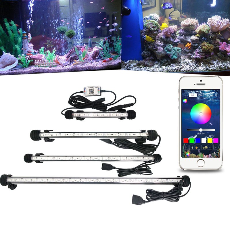 Zhongji RGB LED Licht Für Aquarium Beleuchtung Marine Wasserdichte Hintergrundbeleuchtung in Aquarium LED Beleuchtung Für Aquarium Lampe LED-leuchten