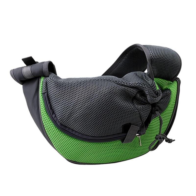 Ademend Hond Front Draagtassen Mesh Comfortabele Reizen Tote Schoudertas Voor Puppy Kat Kleine Huisdieren Slings Rugzak Dragers: green / 35 x 20 x 9 cm