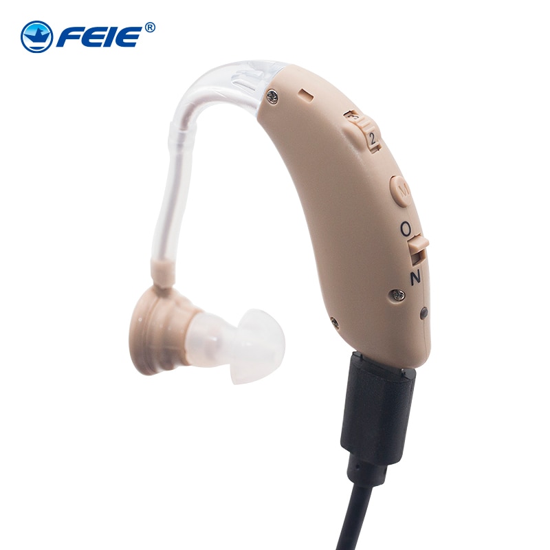 Usb draagbare oplaadbare hoortoestellen draadloze bluetooth-versterker achter het oor voor ouderen oorverzorging s -25a