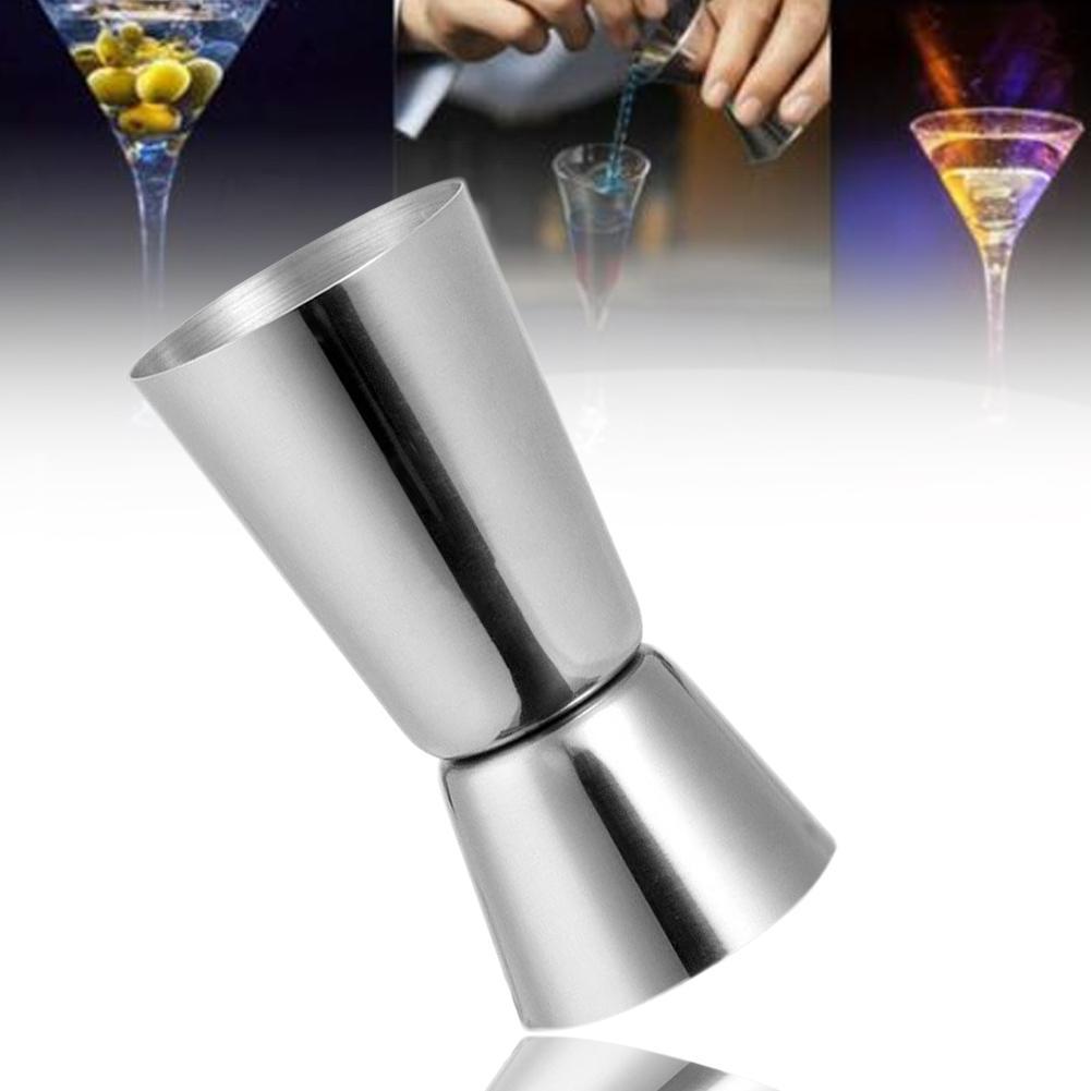 25/50ml Bar Measure Steel Double Single Shot Bar Safety Material Measure Cup Drink Jigger Spirit Food Cocktail W0R1