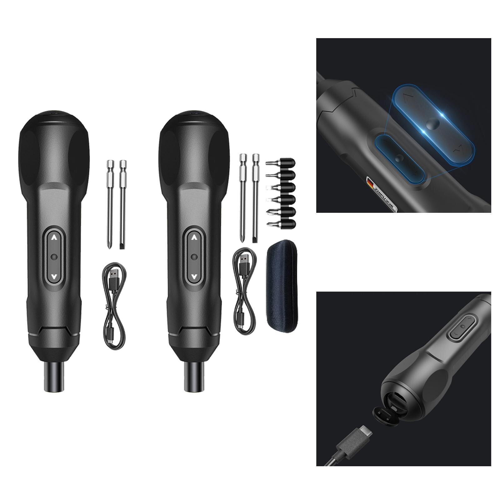 Portable Mini Electric Screwdriver Set 3.6V 850mAh Power Tool Impact Driver Power Drill Cordless for Household DIY Project