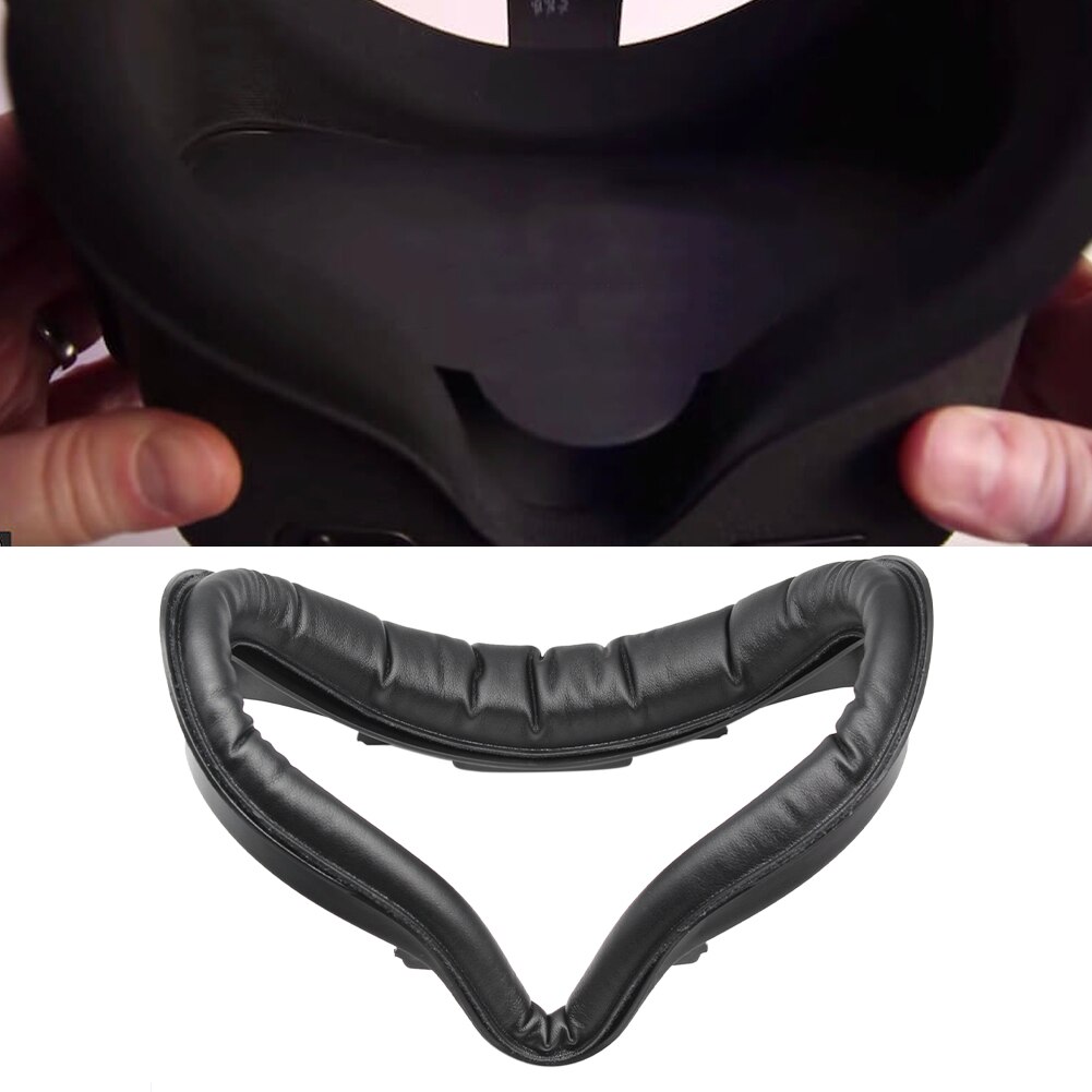 Peças de reposição preto magia adesivo couro do plutônio suporte de interface respirável vr almofada facial lavável espuma para oculus quest 2