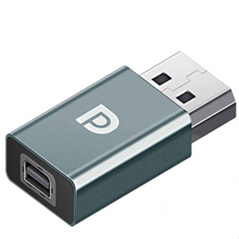 Mini Display Port DP 1.4 HDTV-compatible Adapter Converter Female to Male 8K 60Hz 4K Video For Laptop Computer Monitor Projector: grey