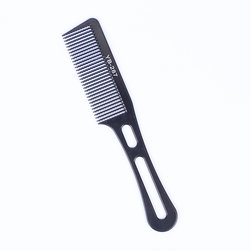 Hårklipp kam karbon kam salong frisør styling verktøy salong menn kvinner hår styling flat kam расческа для волос: Grønn