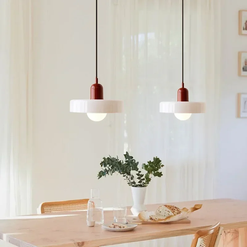 nordisch Glas Anhänger Licht Macaron Farbe LED Anhänger Lampen Für Wohnzimmer Schlafzimmer Studie Esszimmer Bar drinnen Dekorative Leuchten