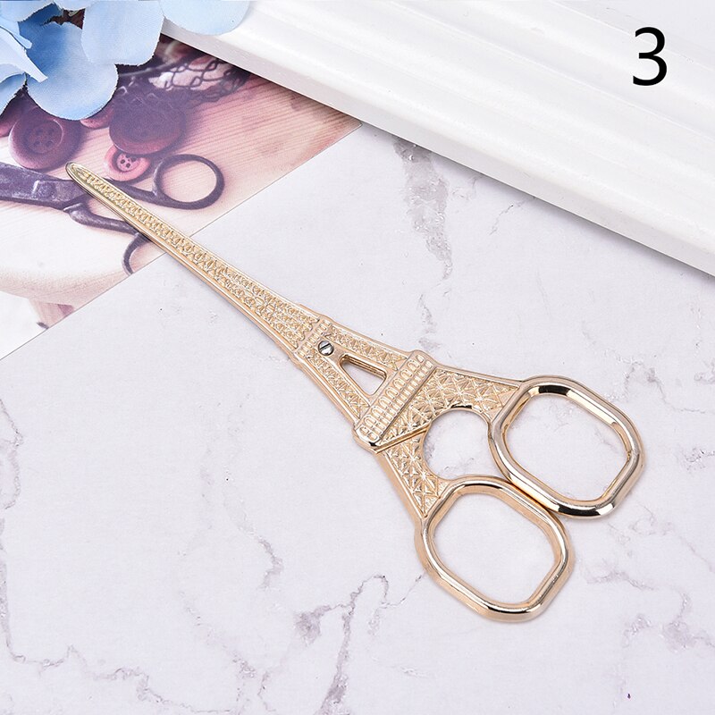 1Pc acier inoxydable européen Vintage tour Eiffel ciseaux à coudre ciseaux outils de bricolage pour la couture et couture: N3