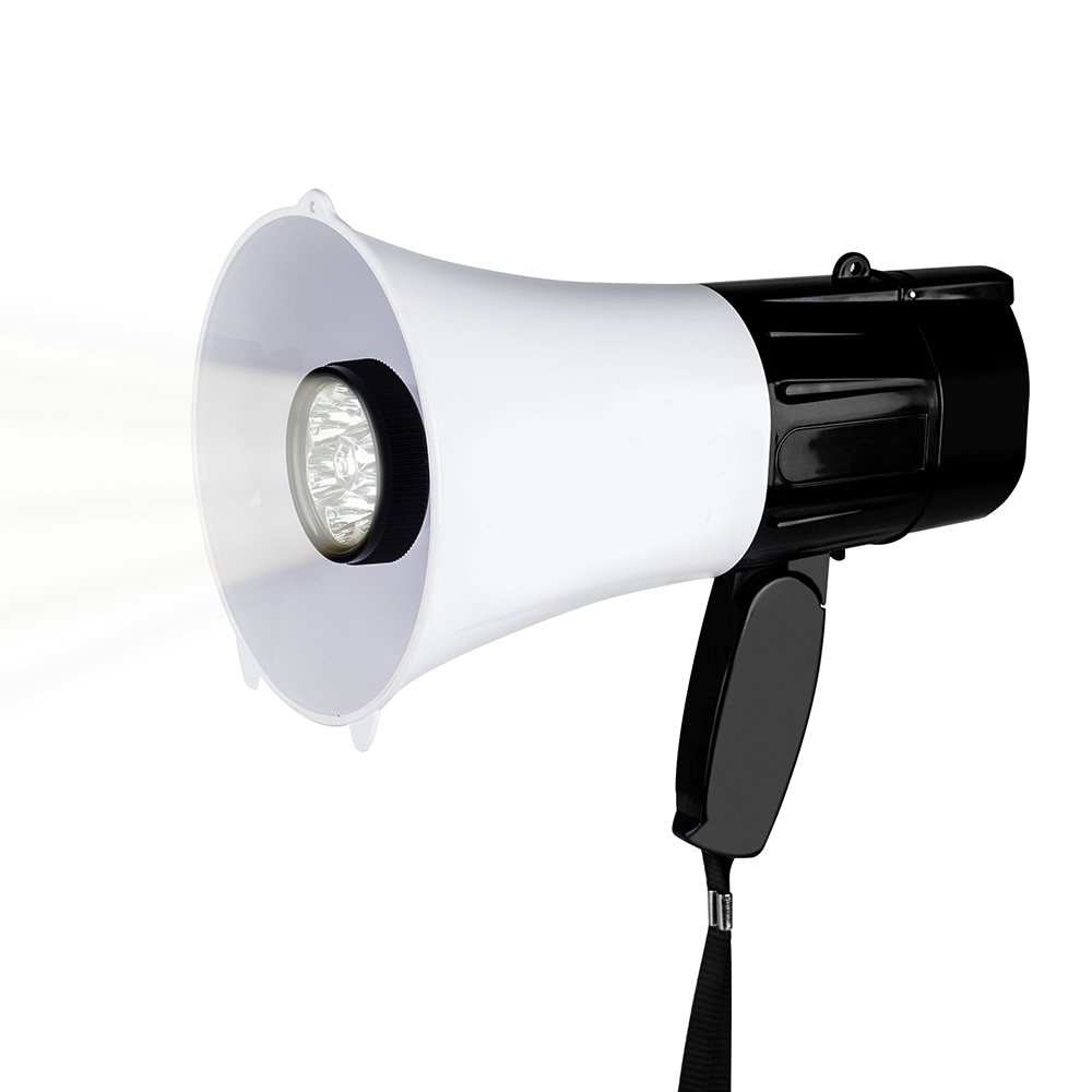 30W Portable Hand Speaker Megaphone Strap Grip Loudspeaker Recording Play Horn Tour Guide Speakers Loud Volume