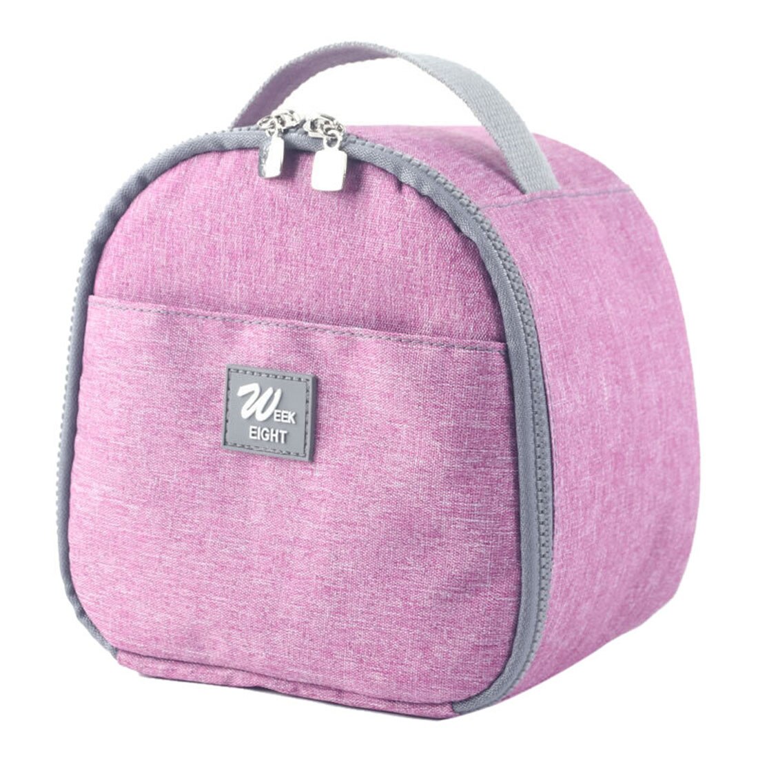 Verse Koeler Zakken Waterdichte Nylon Rits Thermische Oxford Lunch Tassen Voor Vrouwen Handige Lunchbox Tote Voedsel Zakken: Purple