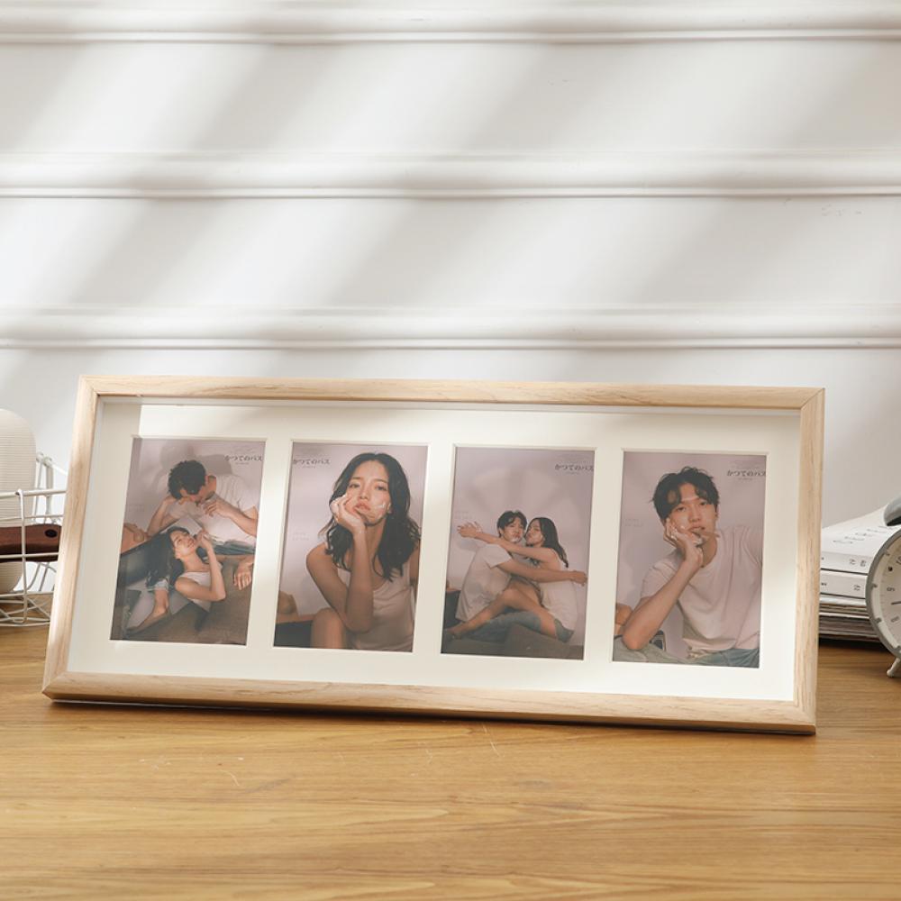 Wooden Photo Frame Combined Photo Wall Horizontal/Vertical Table Decoration Family Portrait Display