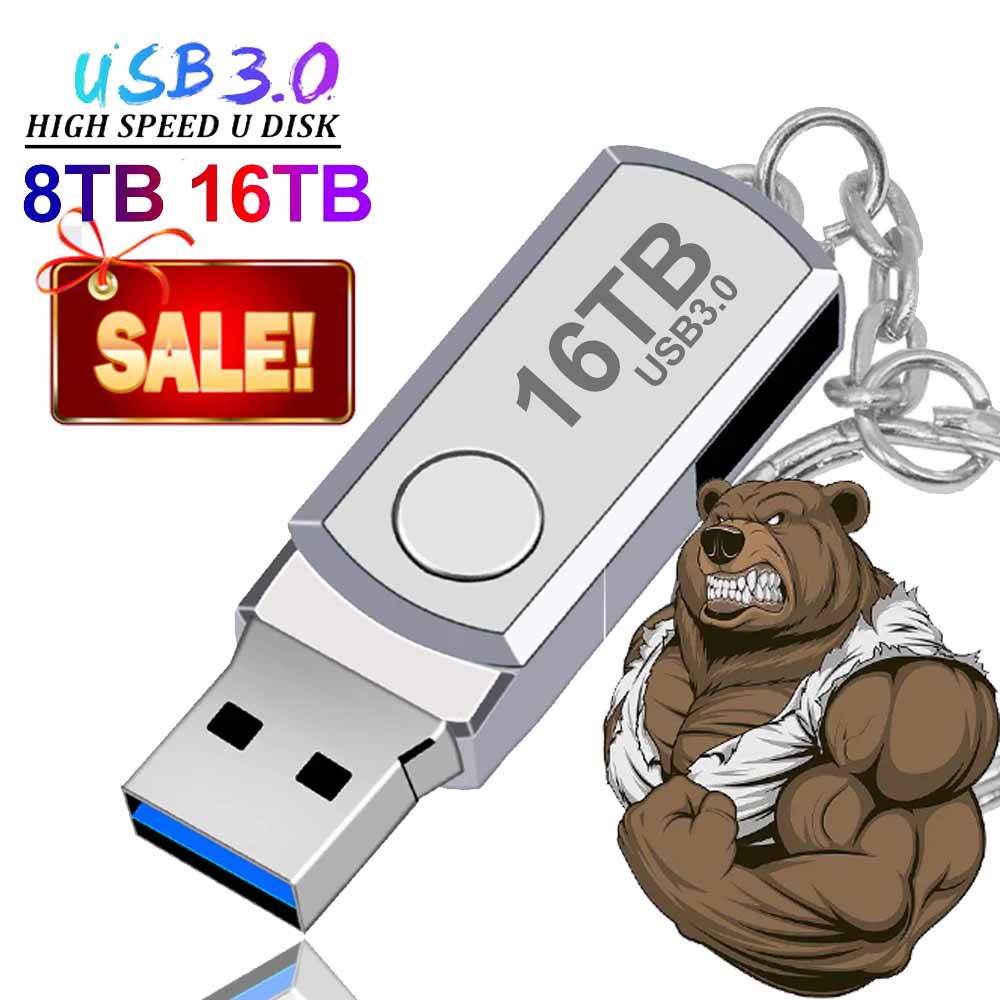 Super Usb 3.0 16Tb Metalen Pen Drive 8T 4Tb Cle Usb Flash Drives 2Tb Pendrive Draagbare Ssd Memoria Usb Flash Stick