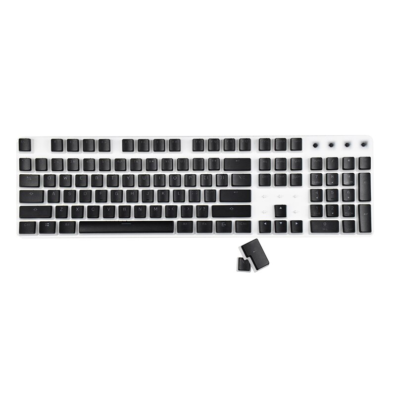 Rgb 104 Keycap Pbt Double Shot Pudding 2 Lagen Doorschijnende Backlit Keycaps Voor Mechanische Gaming Toetsenbord Mx Schakelaars: Zwart