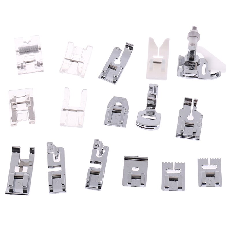 16pcs Mini Sewing Machine Presser Foot Feet Kit Set With Box For Brother Singer Foot Tools Accessory Sewing Tool