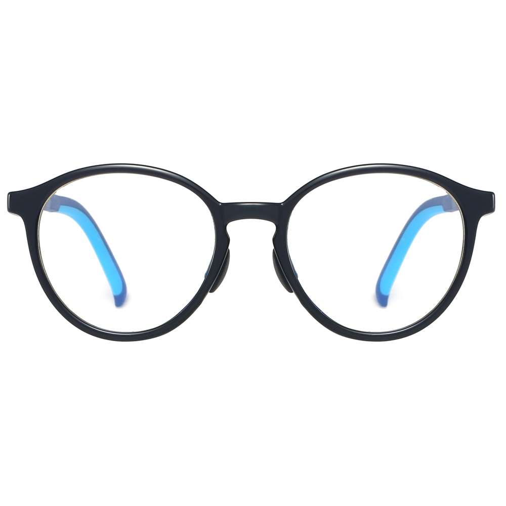 Peekaboo blue light blocking round frame glasses for kids girls boys tr90 transparent eyeglasses myopia accessories for students