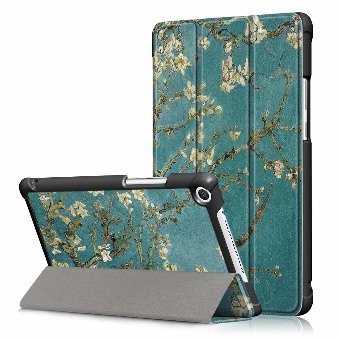 Slim odwróć PU skórzane etui do Huawei MediaPad M5 lite 8 JDN2-W09/AL00 8.0 cal inteligentny pokrowiec do huawei m5 lite 8 Case + film + długopis: XH