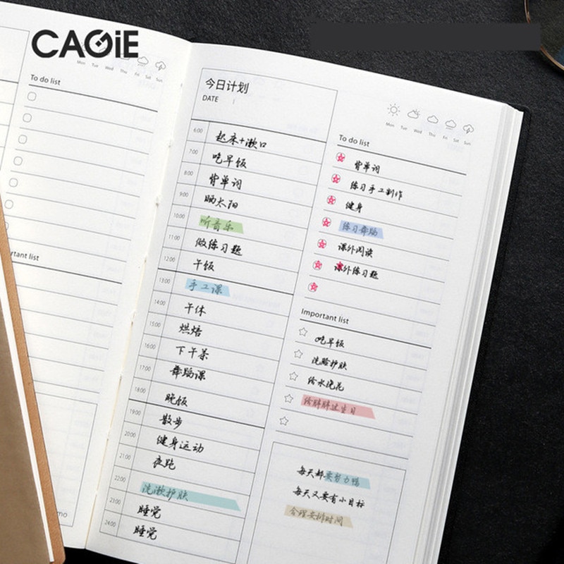 Daily Planner Time Management Agenda Day Schedule Learning Student's Self-discipline Annual plan Calendar Notepad Organizer Book