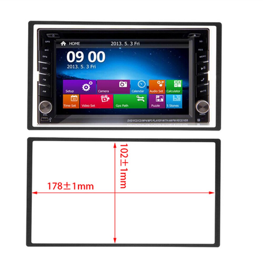 Universal 2 din 100 mm/3.94 tommer ramme bilradio  mp5 -afspiller installationstilbehør bilinteriør multimedietilbehør