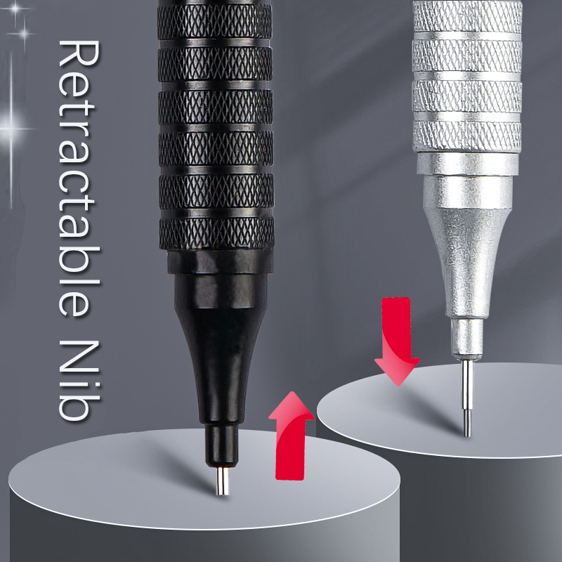 Hochwertiges Druckbleistift-einstellen aus Metall mit Minenminen, Zeichnung, automatischer Bleistift, 0,3, 0,5, 0,7, 2,0 mm, Bleistift für Kunstbedarf
