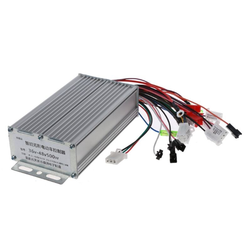 36V-48V 500W 12 Pijp Draad Borstelloze Motor Controller Voor Elektrische Fiets Driewieler Fiets E-bike Scooter Dual Mode Sensor