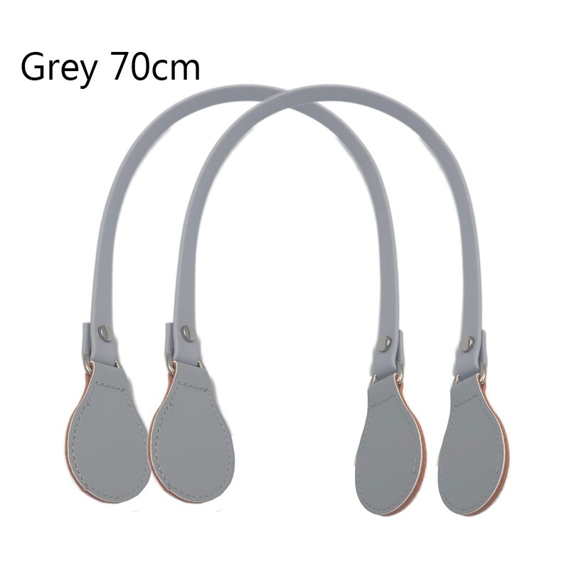 Flat Handles with End for Obag handbag Faux Leather Handle Removable End for O Bag OCHIC handbags: Grey 70cm