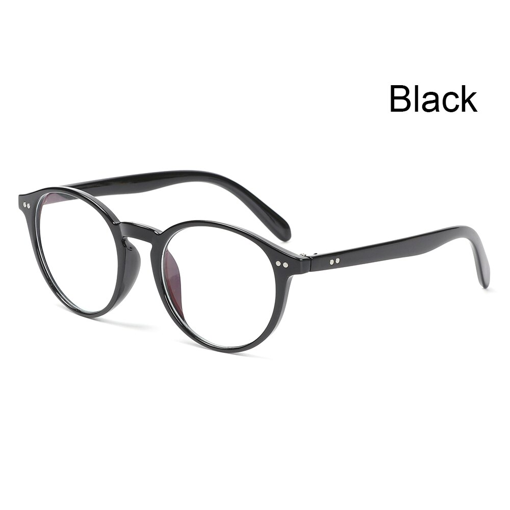 Transparent Computer Glasses Frame Women Men Anti Blue Light Round Eyewear Blocking Glasses Optical Spectacle Eyeglass: C black