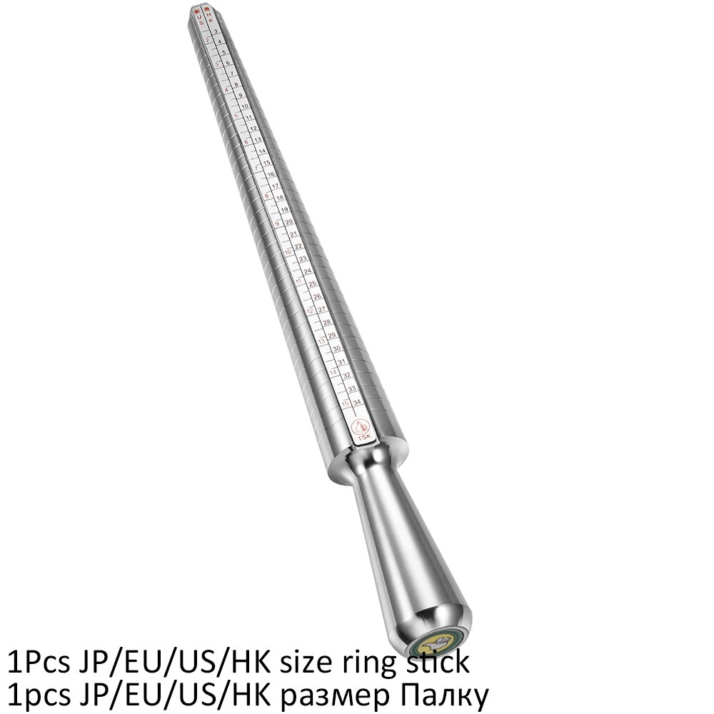 Varilla ampliadora de anillo , martillo con mango de mandril, medidor de anillo, palo medidor de dedo para hacer joyería DIY, herramientas de medición: Rojo