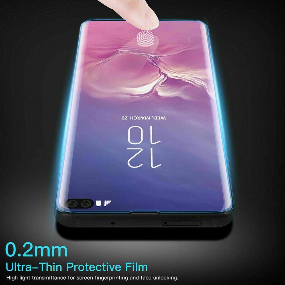 til samsung  s10 s10 pluss full lim uv flytende herdet glass skjermbeskyttelsessett til samsung  s10+  beskyttende film herdet glass