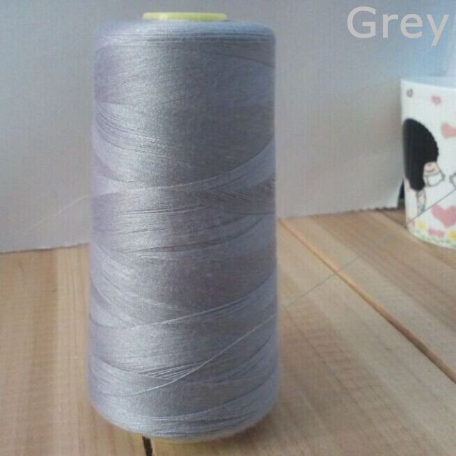 Hilos de camisa de costura de ropa gris duraderos de poliéster, 3000 yardas, 40s/2