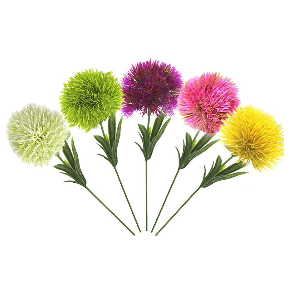 Flores artificiales de para boda, diente de león Artificial, ramo de flores para decoración del hogar, flores artificiales de seda