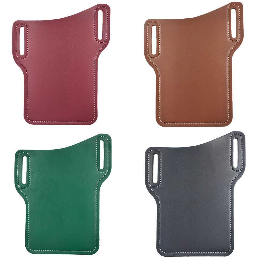 Mannen Mobiel Loop Holster Taille Tas Lederen Telefoon Case Telefoon Portemonnee Loop Holster Case Riem Taille Bag Purse Portemonnee Camping