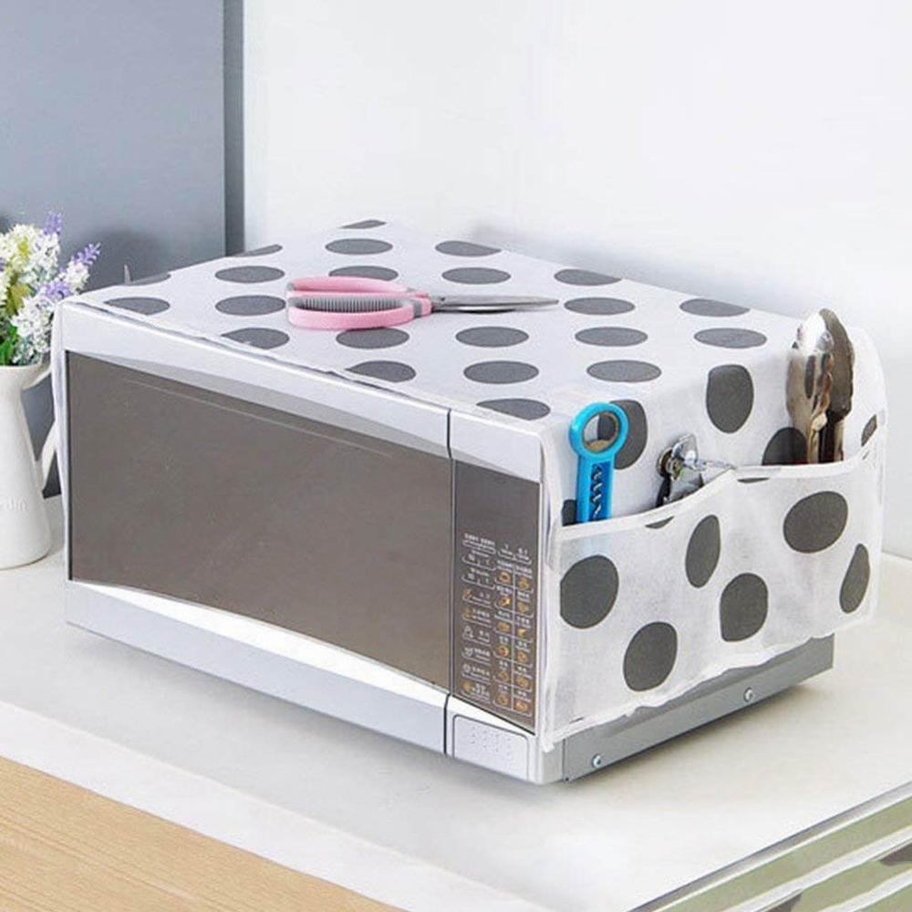 Cubierta antipolvo para microondas, resistente al agua, mascarilla para horno microondas con doble bolsa de almacenamiento para cocina, accesorios 15